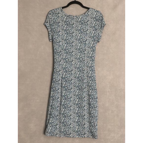 LOFT Bodycon Dress Women's Medium Ditzy Floral Front Tie - Picture 6 of 7